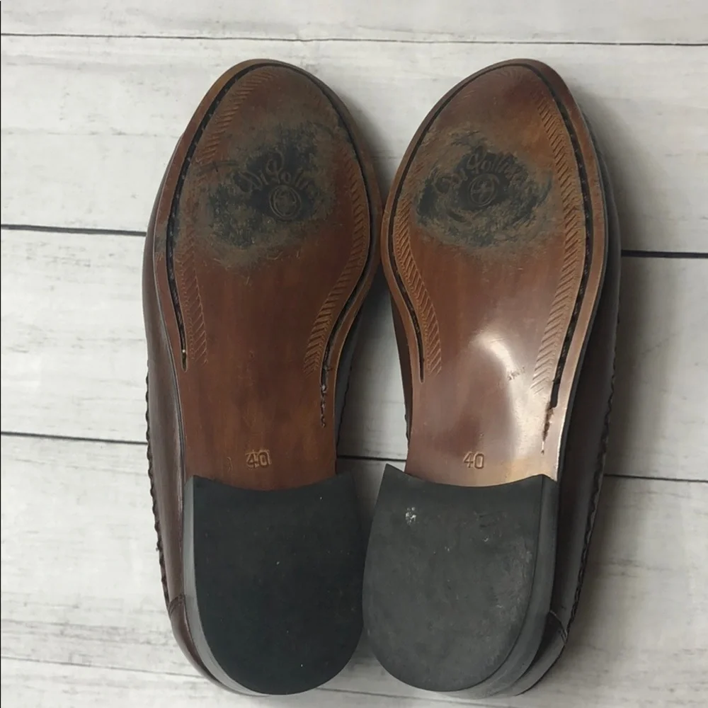 Mens Di Pollini Brown Leather Shoes Men' Sz 40